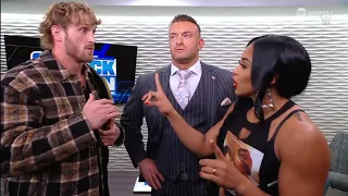 Bianca Belair Logan Paul Backstage SmackDown February 2 2024 