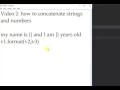2 how to concatenate strings and numbers
