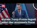 Download Lagu Trump-Minister Hegseth poltert über versammelte Presse - Wutrede wegen Iran-Berichten