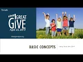Kitsap Great Give 2019 Basic Concepts Training