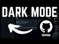 How to Enable Dark Mode in GitHub Change Theme Tutorial