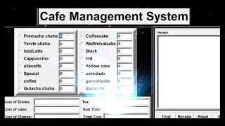 Cafe billing system in python mini project project