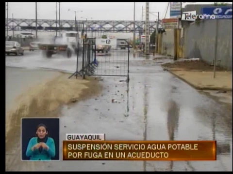 Suspensión servicio agua potable por fuga en un acueducto
