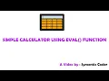 Calculator using HTML CSS and JavaScript using eval function