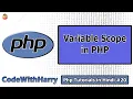 Scope Local Global Variables in Php PHP Tutorial