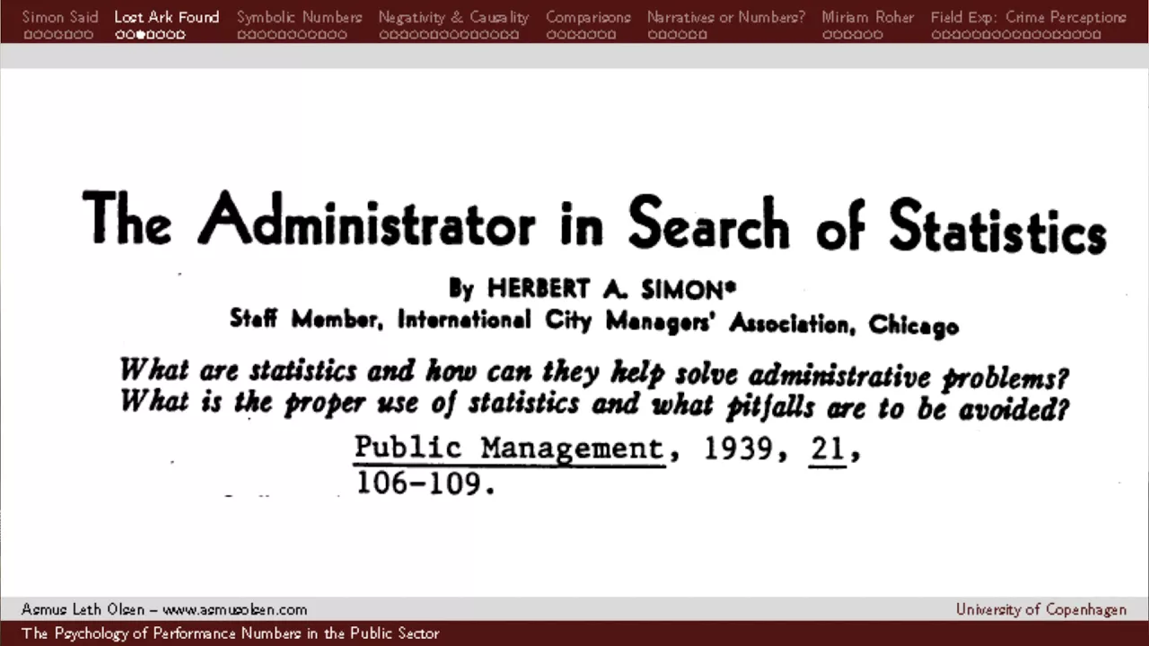 Behavioral Insights For Government - The Psychology of Performance Numbers in the Public Sector