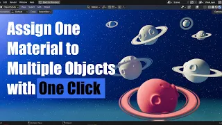 Assign One Material to Multiple Objects in Seconds - Blender Quick Tip