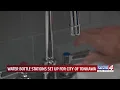 Water bottle stations set up for Tonkawa