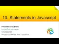 Statements in Javascript Javascript Foundation Training s In telugu 10