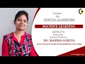 Genetic Algorithm Learning Machine Learning Lecture 04 By Ms Mahima saxena AKGEC
