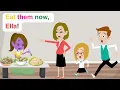 Ella can't eat vegetables - Funny English Animated - Ella English