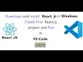 How to Download and install React js in Windows create react app and Run in VS Code