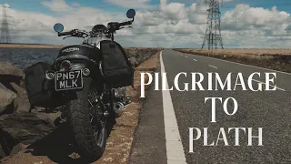 pilgrimage to plath on my triumph bonneville t120 