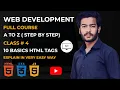Web Development full course Class no 4 Basics HTML Tags Explain in Easy way Learn from Scratch