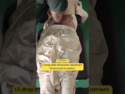 L5 drop table chiropractic adjustment for back pain & sciatica #shorts