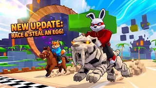 NEW UPDATE in Roblox Steal An Egg! (New Pets & Secret Race) 🥚💨