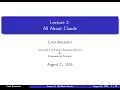 Lecture 2 All About Claude Part 3 Using Projects and Analysis Tools