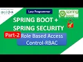 Role Based Access Control Spring Security Spring Boot Java