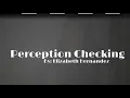 1 Perception Checking