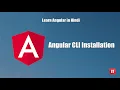 Learn Angular in Hindi - Angular CLI Installation in Hindi