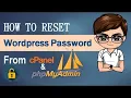 How to Reset Wordpress Password from phpMyAdmin cPanel Manually