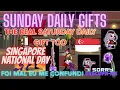AQW Sunday Daily Gift Singapore National Day Join Eventhub Lavazard beatriz -