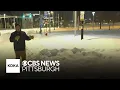 Road crews racing to clear Downtown Pittsburgh streets after heavy snowfall