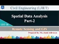 Lec-26 - Spatial Data Analysis Part-2 Remote Sensing GIS Civil Engineering