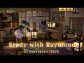 Pomodoro Study with Raymond Keyboard typing Page flipping alternating No Music