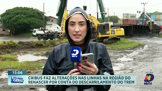 Descarrilamento de trem provoca mudanças nas linhas de ônibus