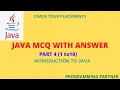Java MCQ with answers Part 4