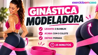 Ginástica Modeladora pra Bumbum e Pernas — Só Faixa Elástica (25 Min)