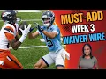 Top 10 Waiver Wire Pickups for Week 3 Don t Miss Out