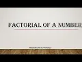 Factorial of a number Java programming language program Malayalam Tutorial