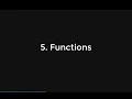 5 Python Crash Course Functions