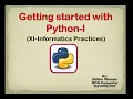 GETTING STARTED WITH PYTHON-I XI-IP