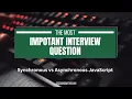 Mastering Synchronous and Asynchronous JavaScript Interview Question Explained CodingWithShah