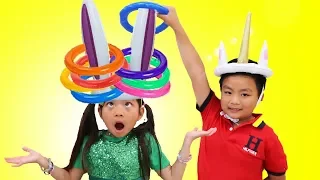 Download Emma Pretend Play Learn Colors w/ Fun Colored Inflatable Kids Toys MP3
