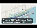 Problem The Dynamic Berth Allocation Problem 1 of 2