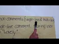 PYTHON COMMENTS -LINE LEVEL 1 PROBLEM 2