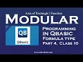 Modular Programming in QBASIC Part 4 Class 10 Formula Type Question - Area FUNCTION