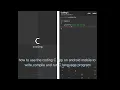 How to Add Two Numbers using Coding C app on android mobile to Write Compile and Run C language