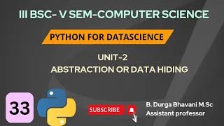 Abstraction or Data Hiding in Python