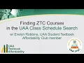 ZTC Walkthrough - Old UAA Class Schedule Search