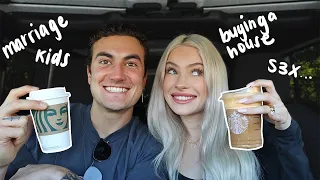 trying Starbucks fall drinks and oversharing about our relationship…