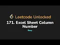 171 Excel Sheet Column Number Leetcode Unlocked - Python