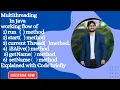 Multithreading In Java Important Methods of Thread class