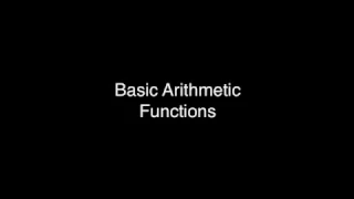 Arithmetic Operations