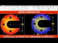 AUTOCAD 2D PRACTICE DRAWING EXERCISE 2 BASIC TUTORIAL FOR BEGINNERS