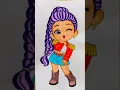 Coloring Book Rumi from K Pop Demon Hunters Anime style